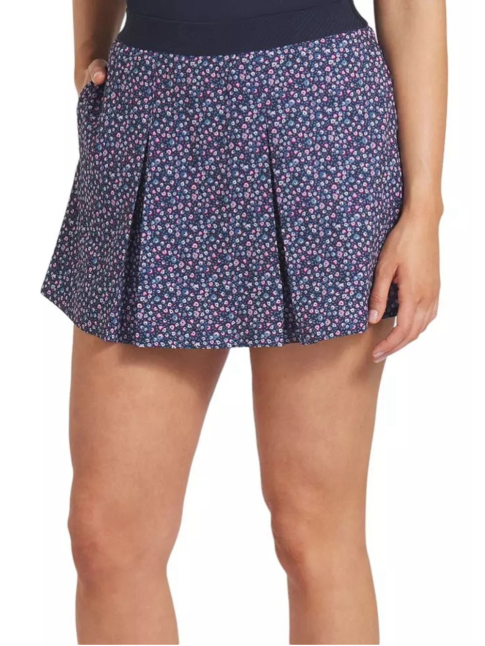 Women puma Skort Size M Blue Floral Print Pleated